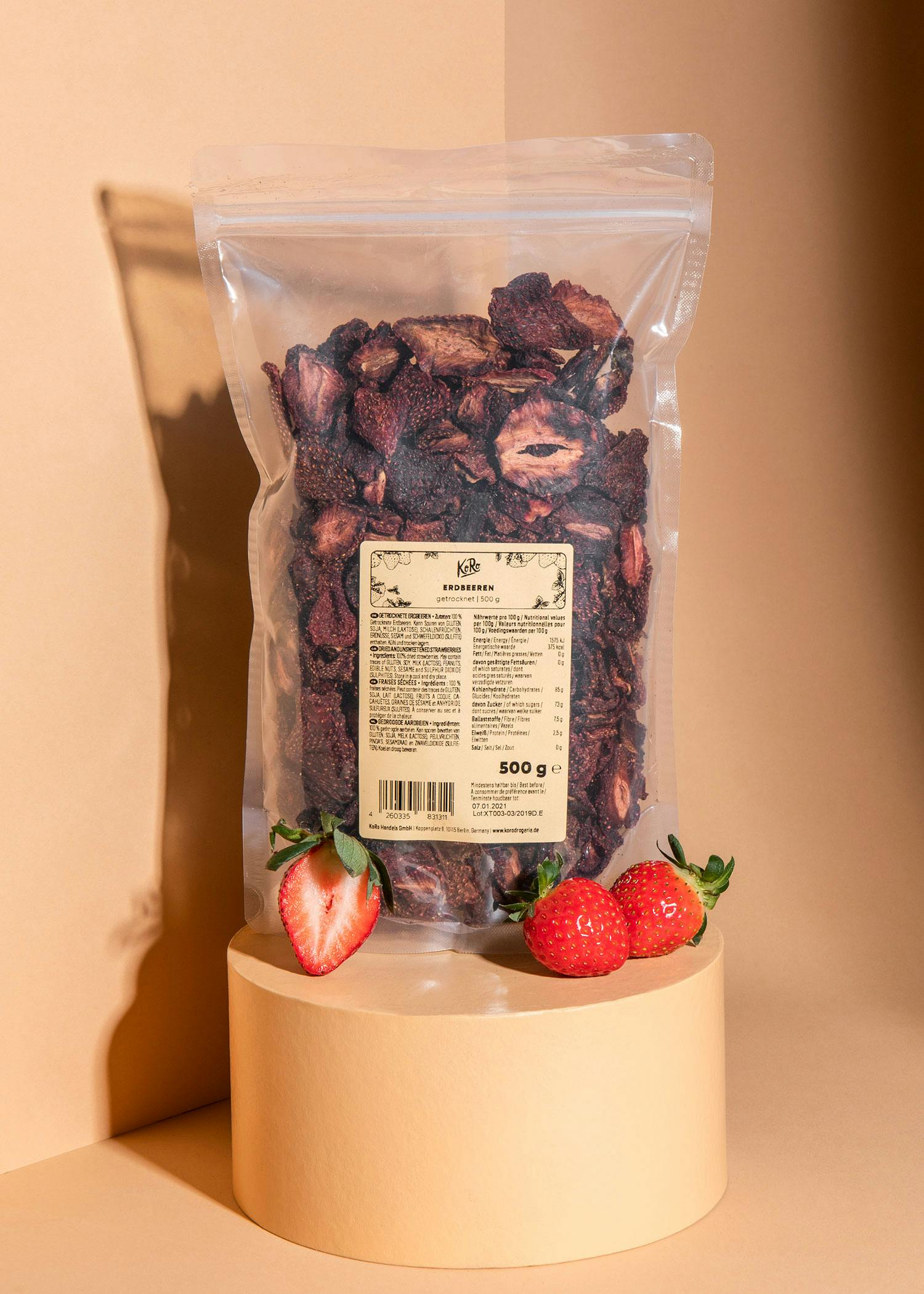 Dried strawberries 500g