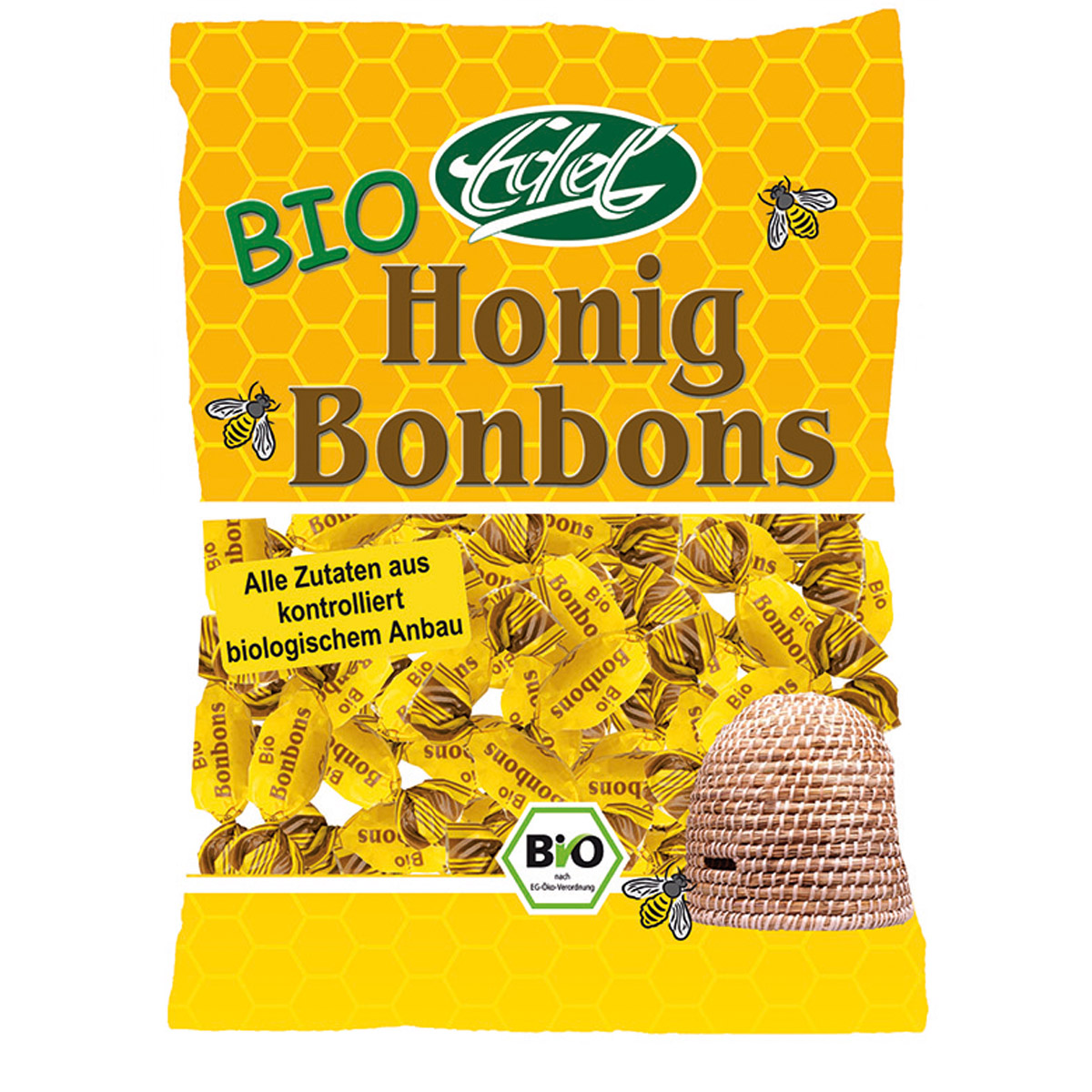 Edel Bio Honig Bonbons fein gefüllt und einzeln gewickelt 75g