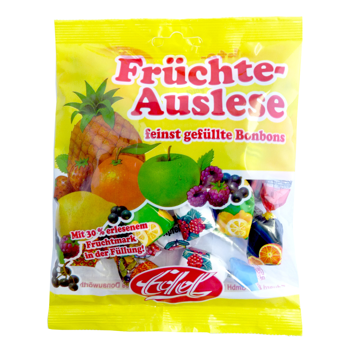 Edel Früchte Auslese feinste gefüllte Bonbons einzeln gewickelt 120g