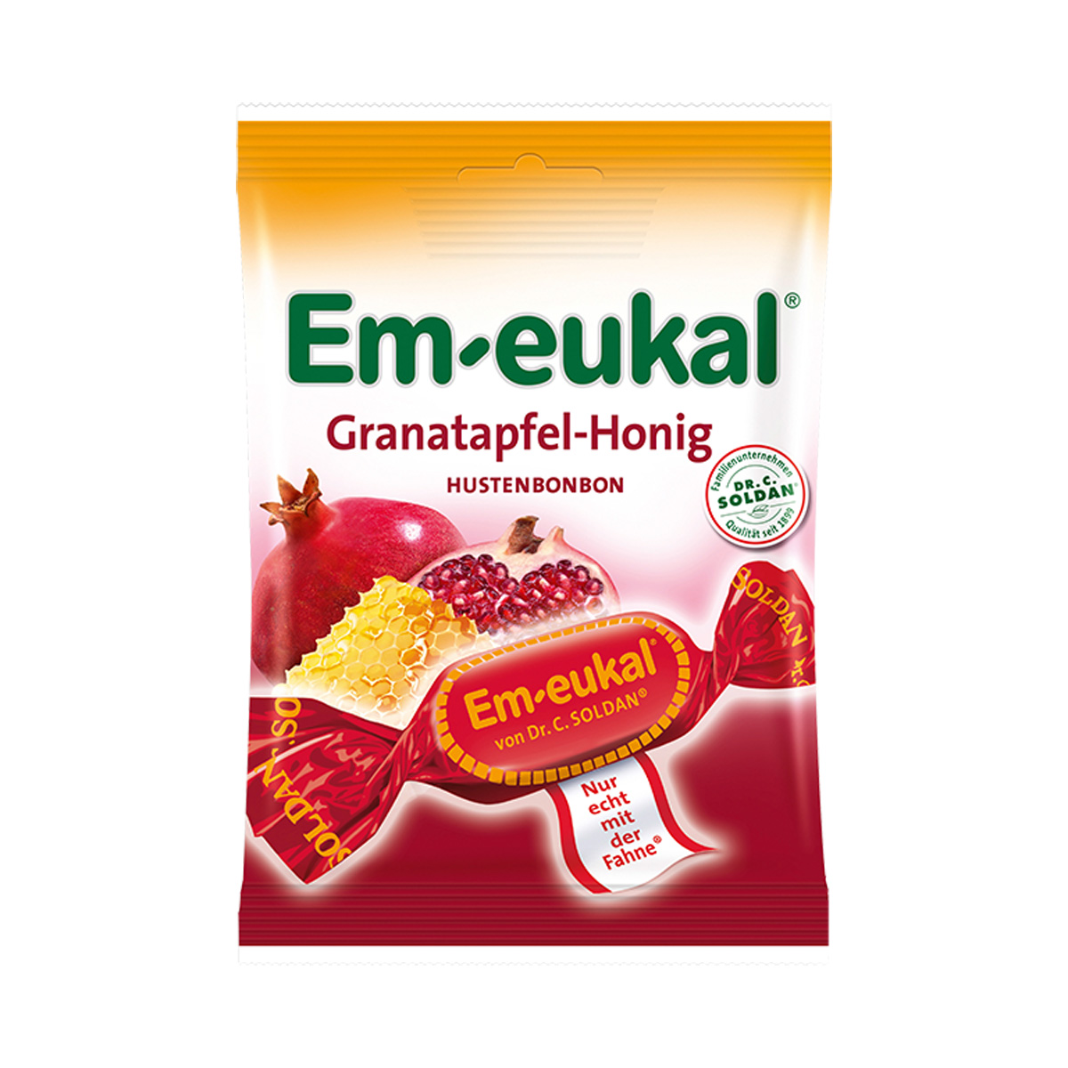 Em eukal Granatapfel Honig Hustenbonbons erfrischend und süß 75g