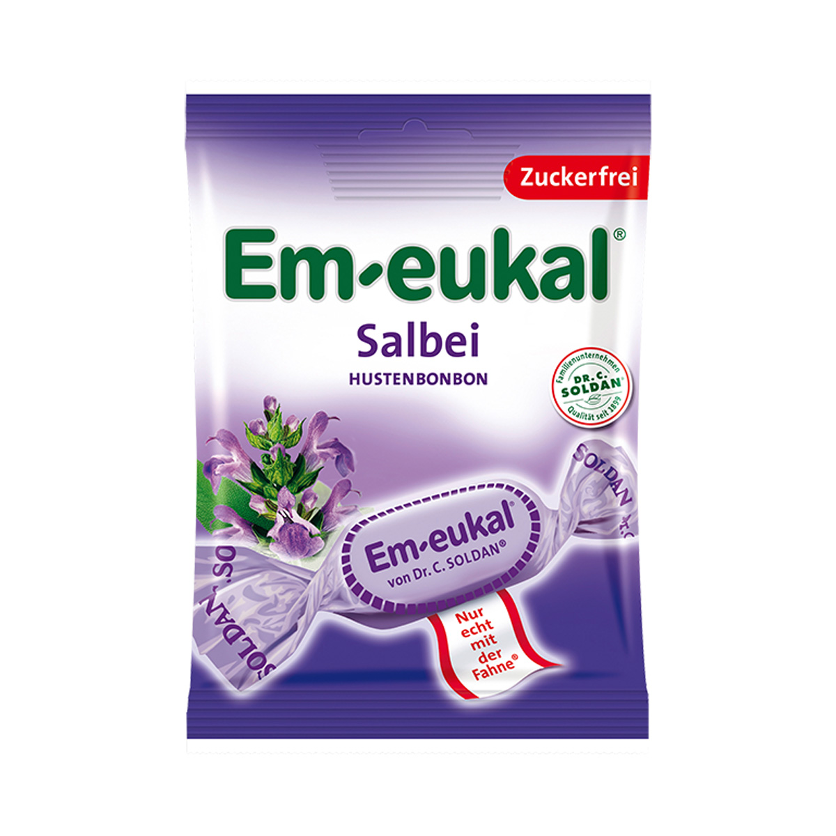 Em eukal Salbei Hustenbonbons einzeln gewickelt zuckerfrei 75g