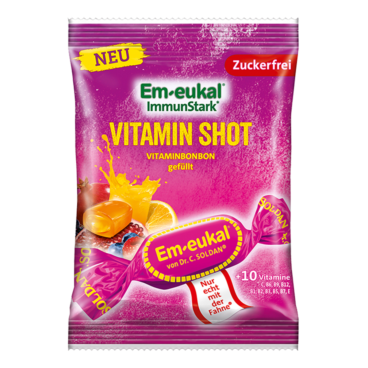 Em eukal Vitamin Shot gefüllt erfrischend mit 10 Vitaminen 75g