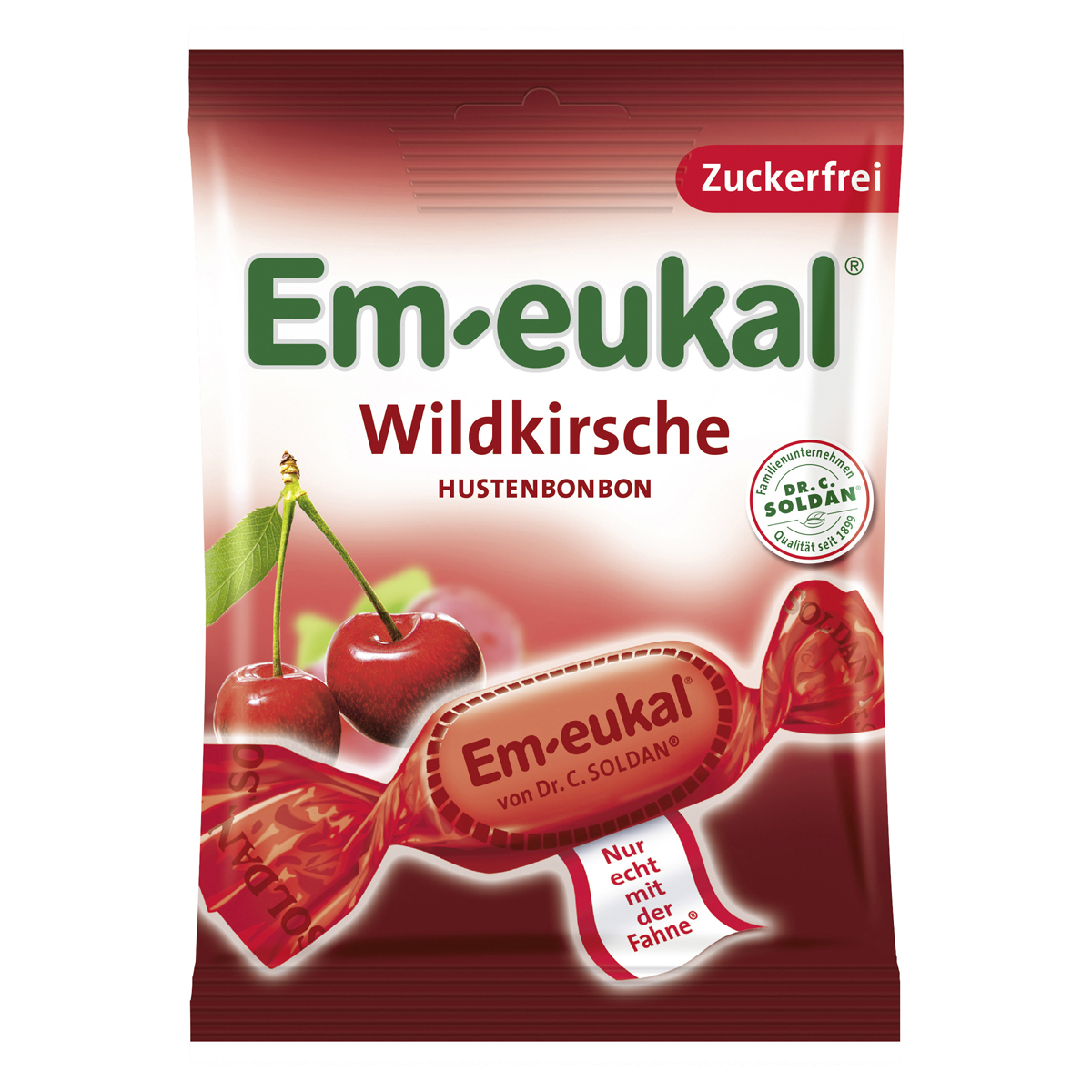 Em eukal Wildkirsche zuckerfreie Hustenbonbons laktosefrei 75g