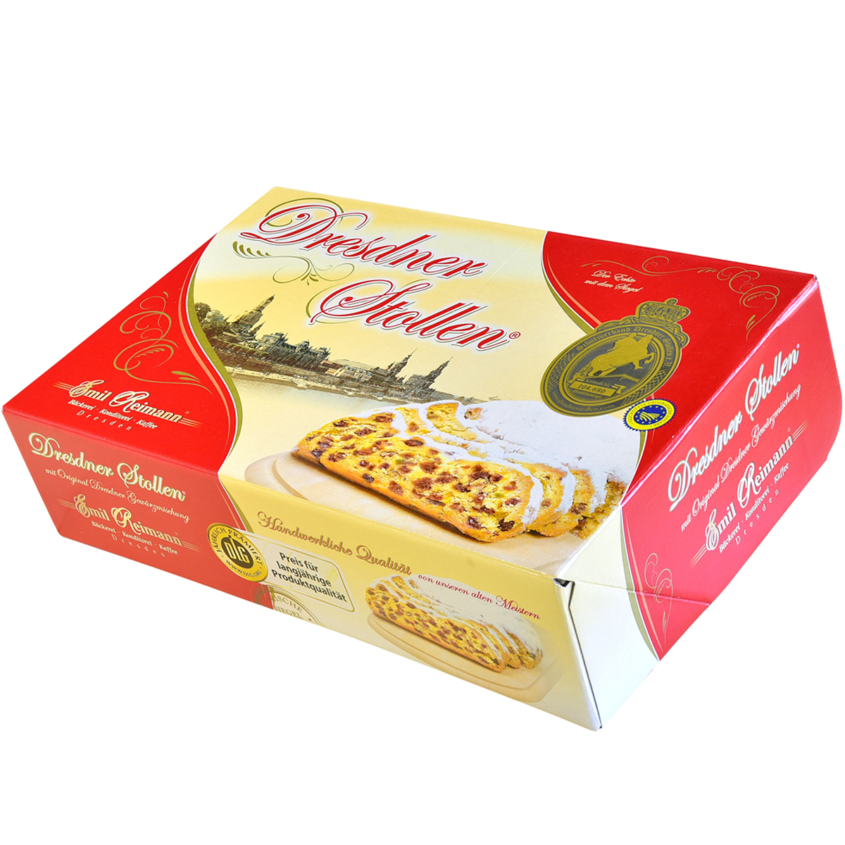 Emil Reimann Dresdner Stollen mit Marzipan Faltschachtel 1000g