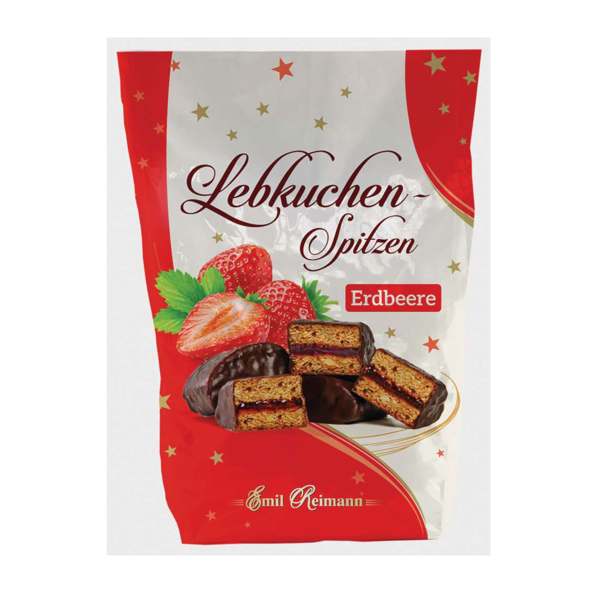 Emil Reimann Lebkuchen-Spitzen mit Erdbeerfruchtfüllung Packung 180g