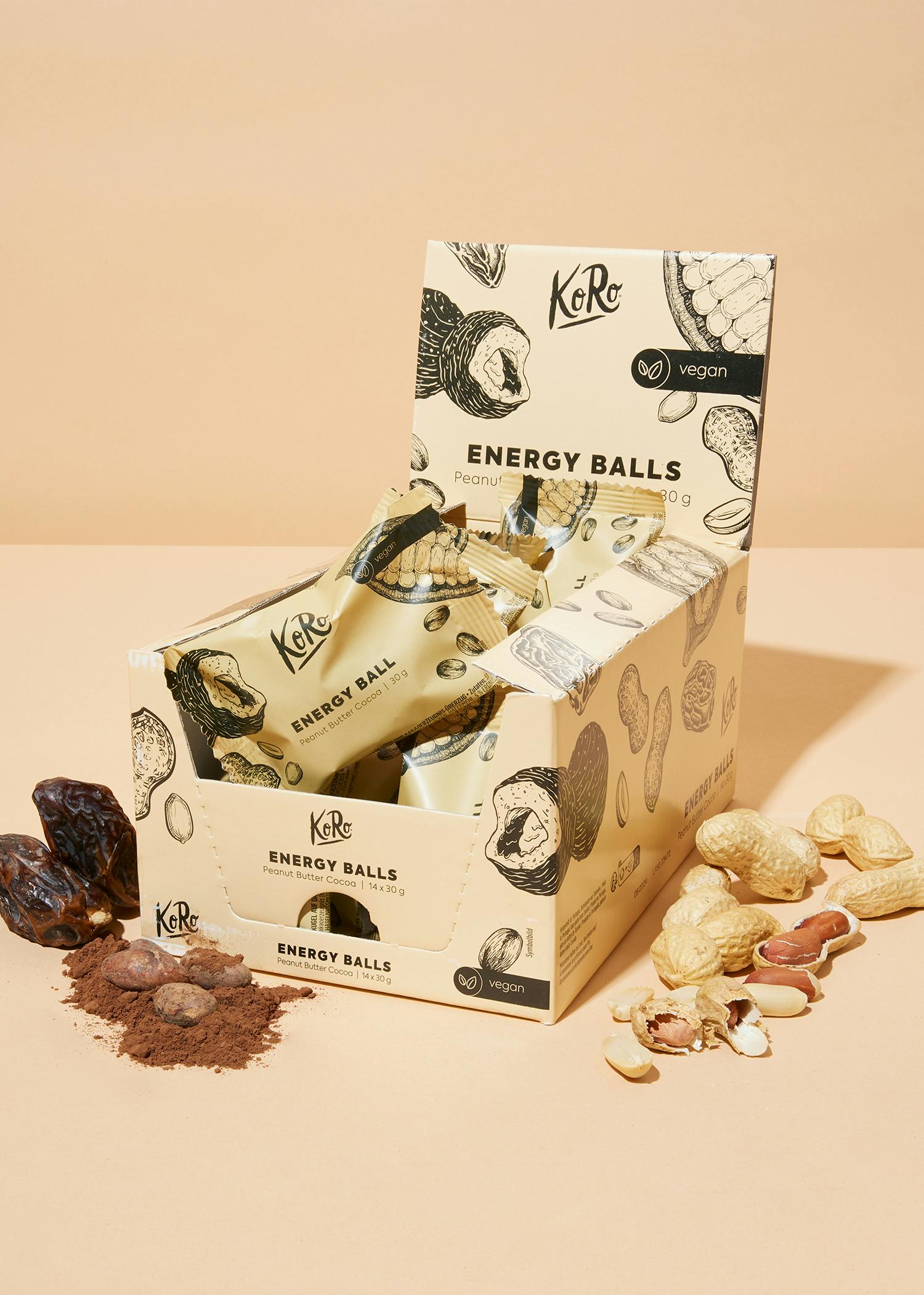 Energy balls peanut butter and cocoa 14 x 30g