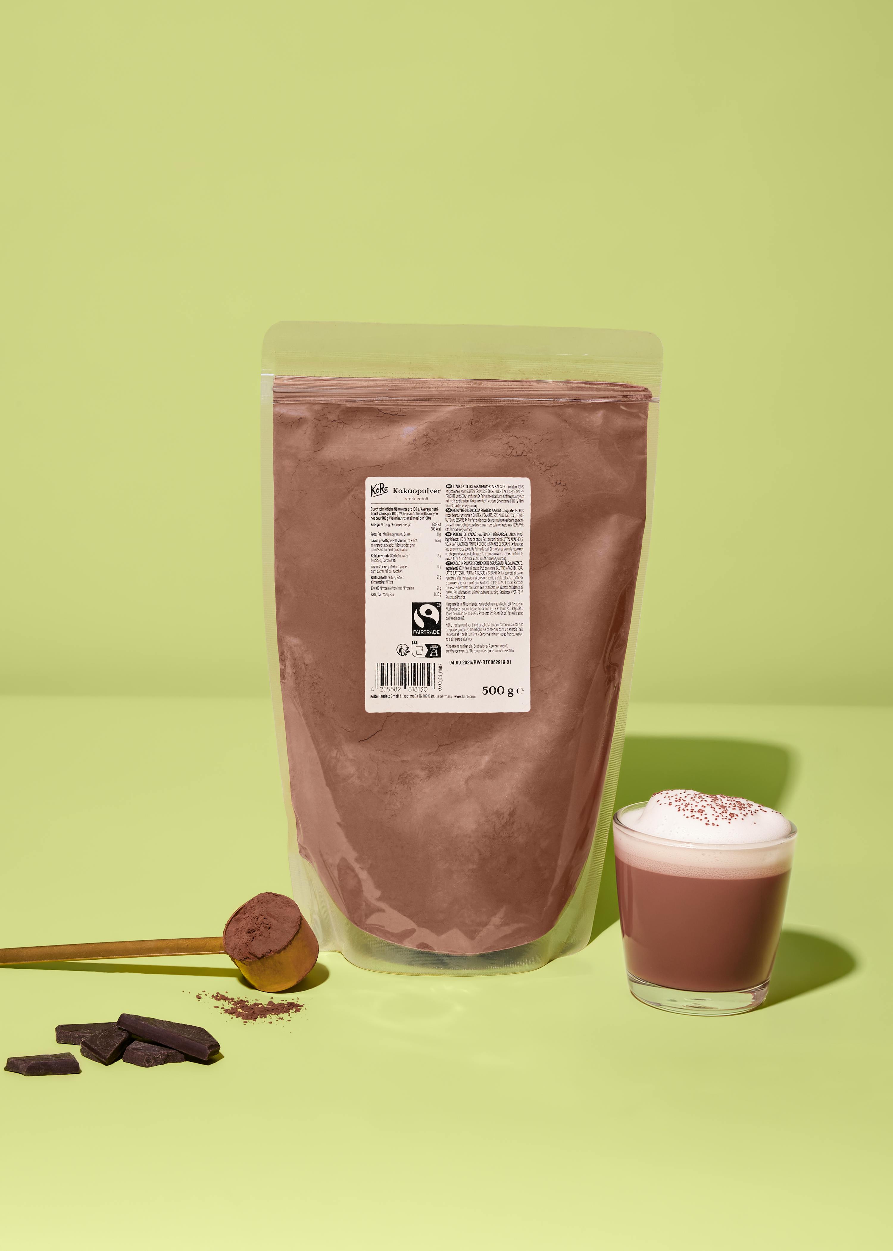 Fairtrade highly de-oiled cocoa powder 500g