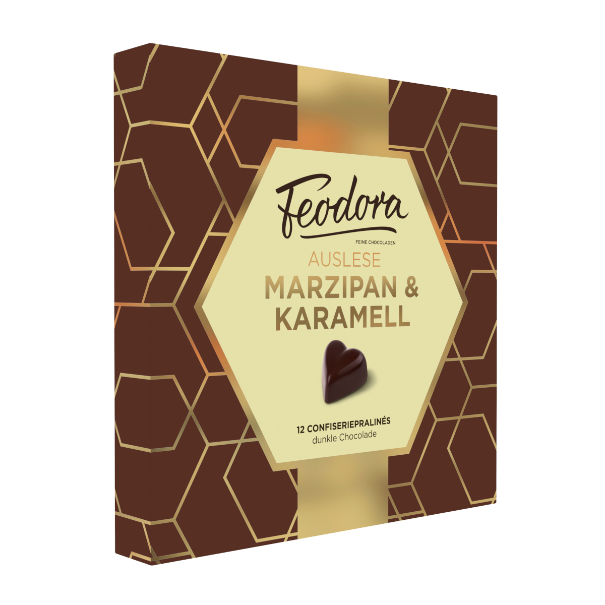 Feodora Auslese Marzipan und Karamell Pralinenmischung 12 Stück 125g