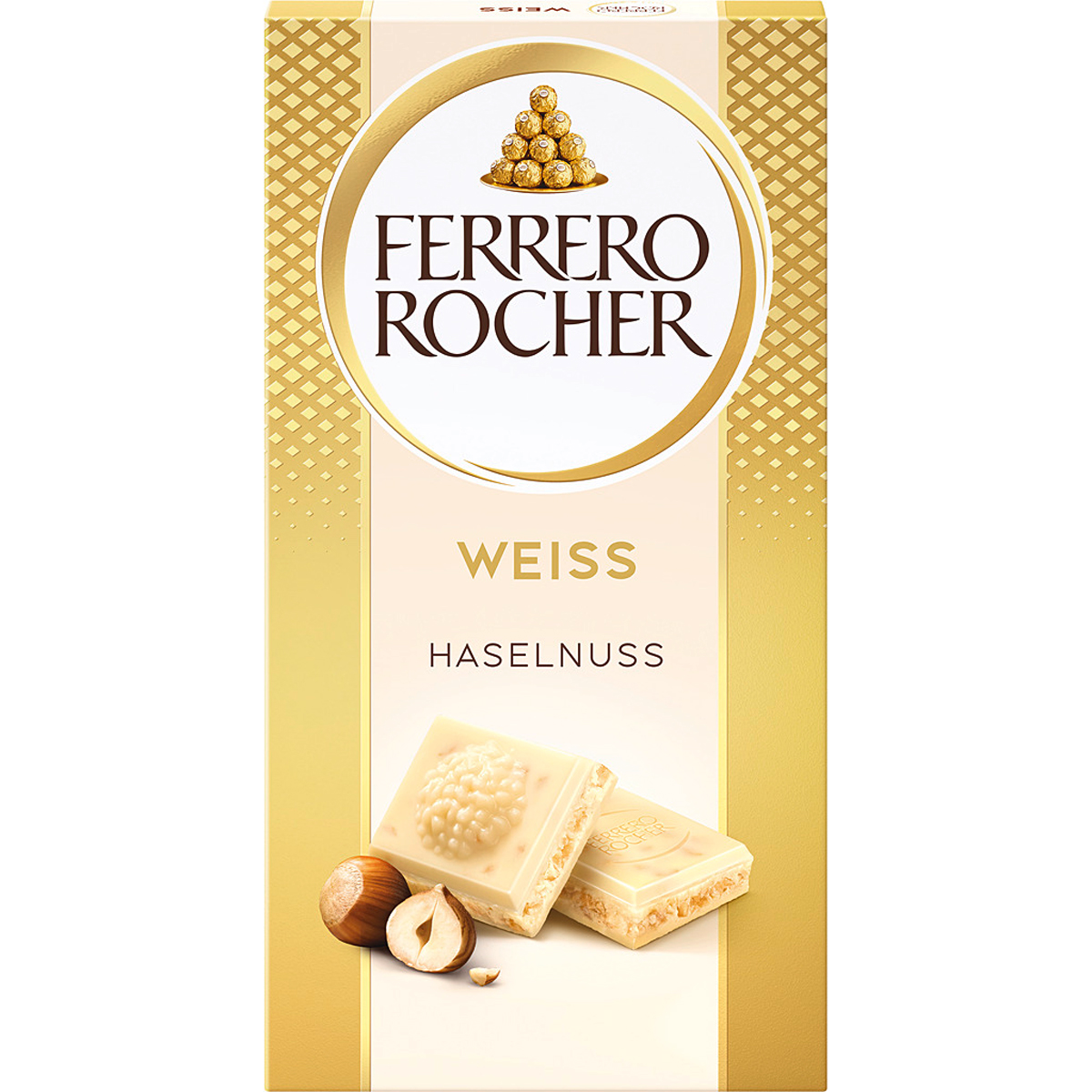 Ferrero Rocher Weiße Schokoladentafel mit Haselnüssen und Creme 90g