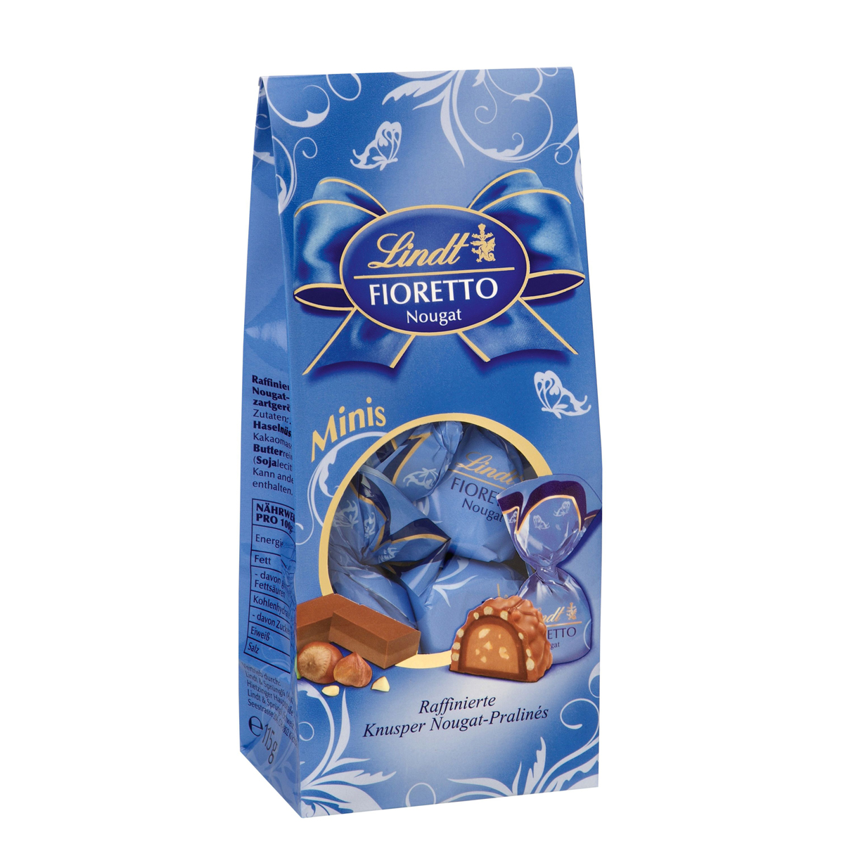 Fioretto Minis Beutel zartem Nougat knackigen Haselnuss Stückchen 115g