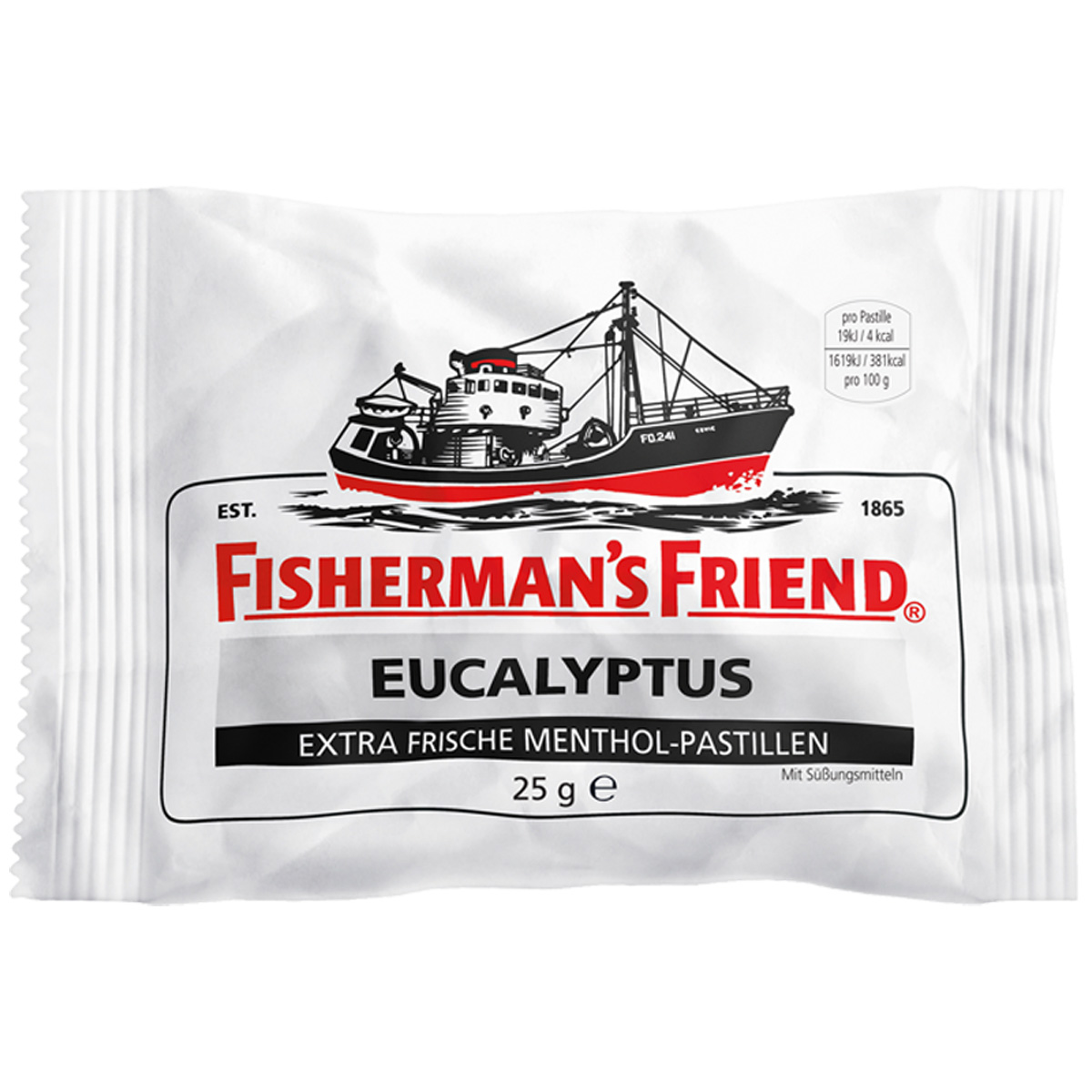 Fishermans Friend Eucalyptus Menthol Pastillen mit Zucker 25g