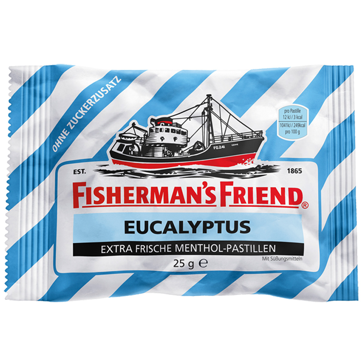 Fishermans Friend Eucalyptus Menthol Pastillen ohne Zuckerzusatz 25g