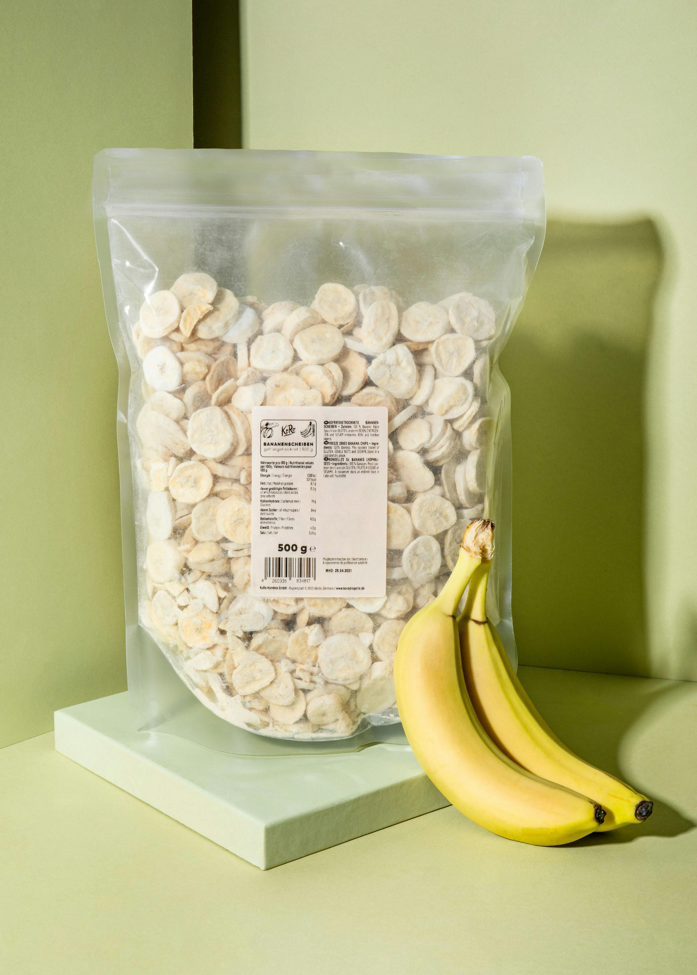 Freeze-dried banana chips 500g