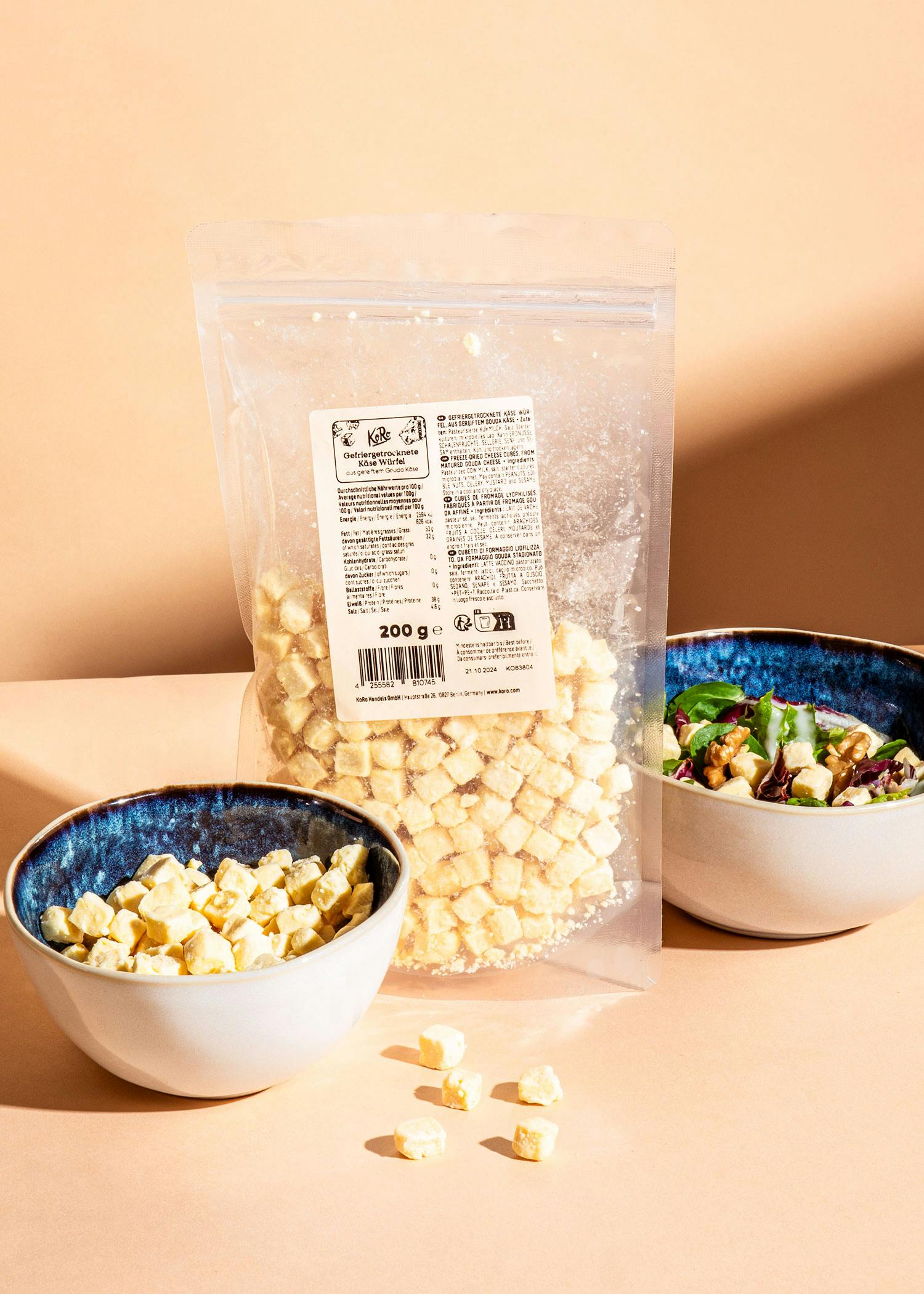 Freeze-dried cheese cubes 200g