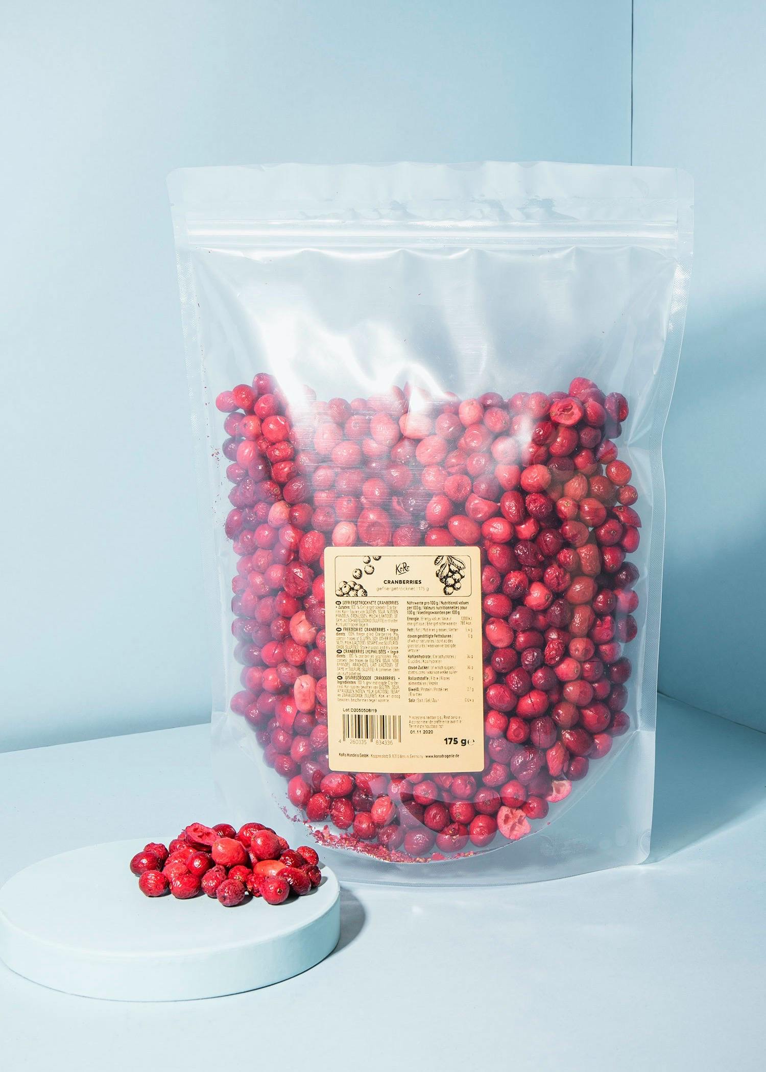 Freeze-dried cranberries 175g