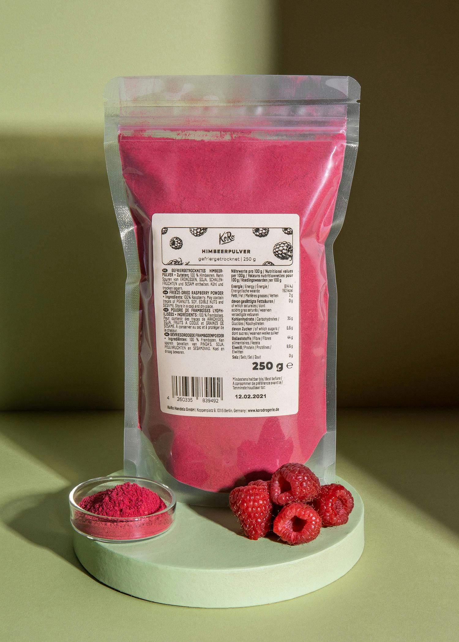 Freeze-dried raspberry powder 250g