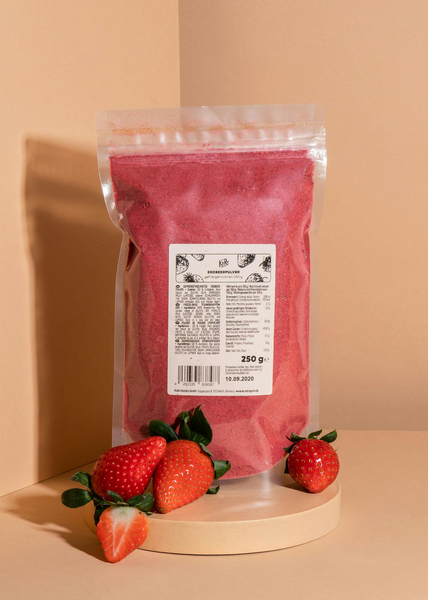 Freeze-dried strawberry powder 250g
