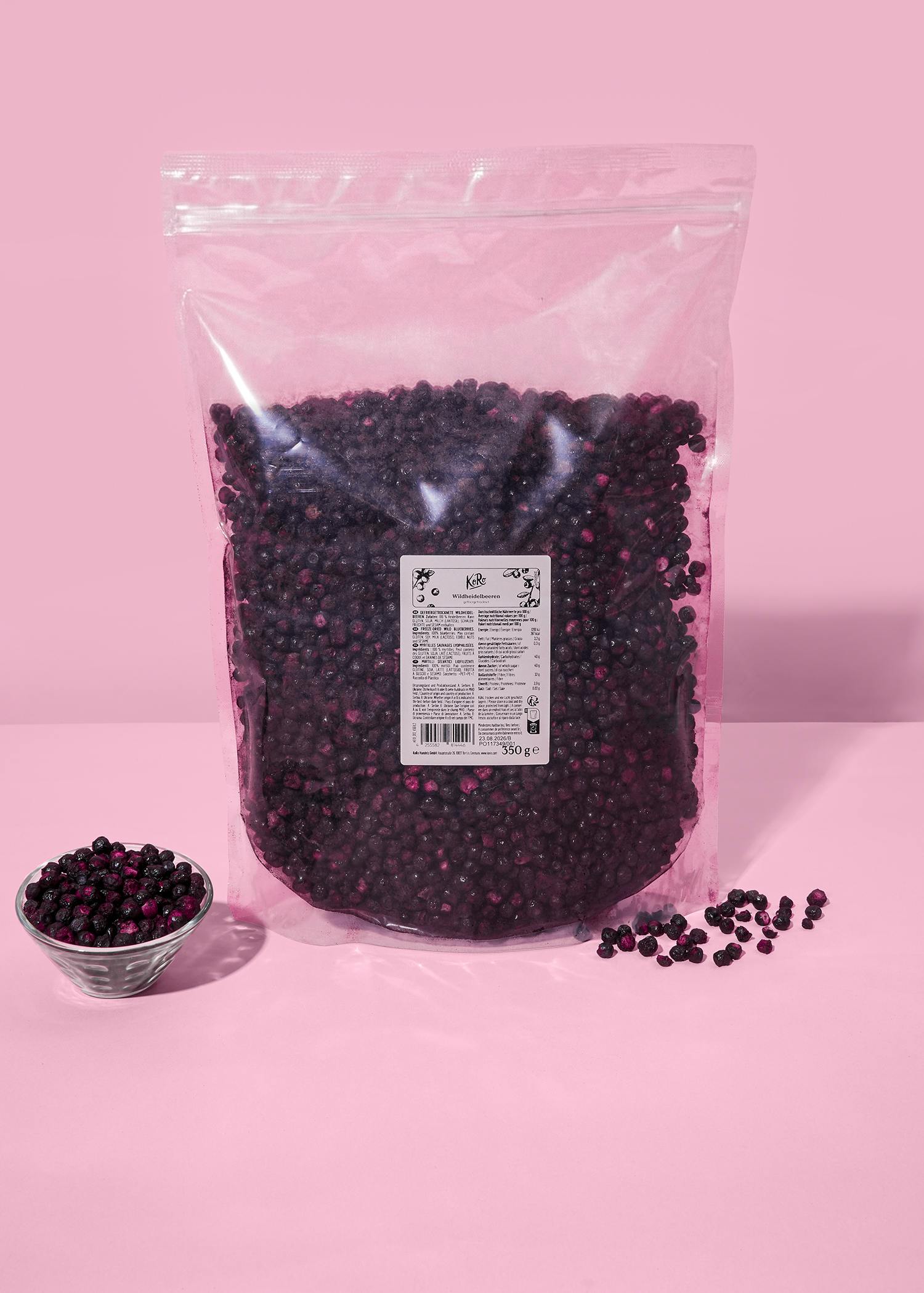Freeze-dried wild blueberries 350g