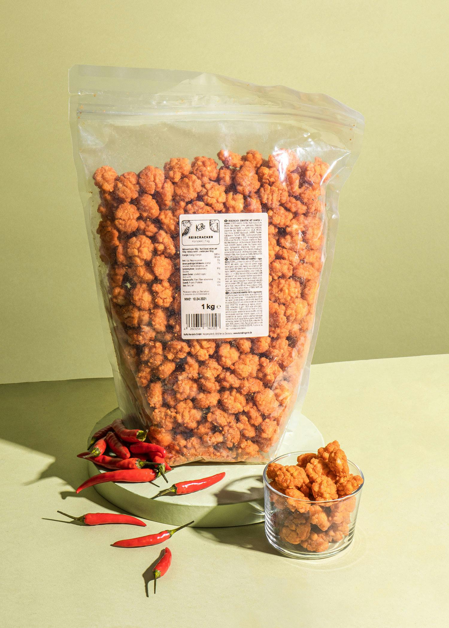 Fried chilli rice crackers 1kg