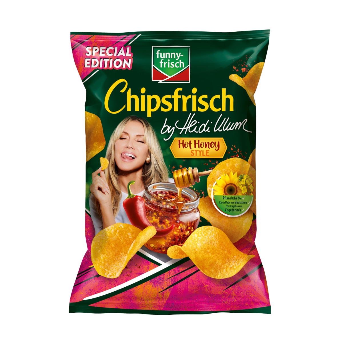 funny-frisch Chipsfrisch by Heidi Klum Hot Honey Special Edition 130g