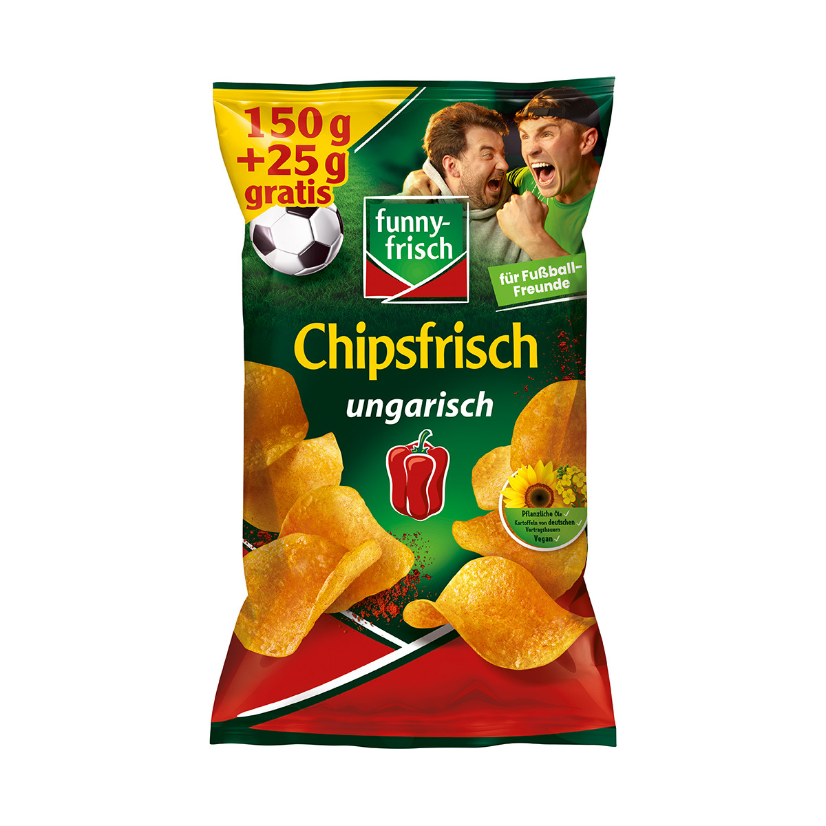 funny-frisch Chipsfrisch ungarisch 150g+25g WM Edition Packung 175g
