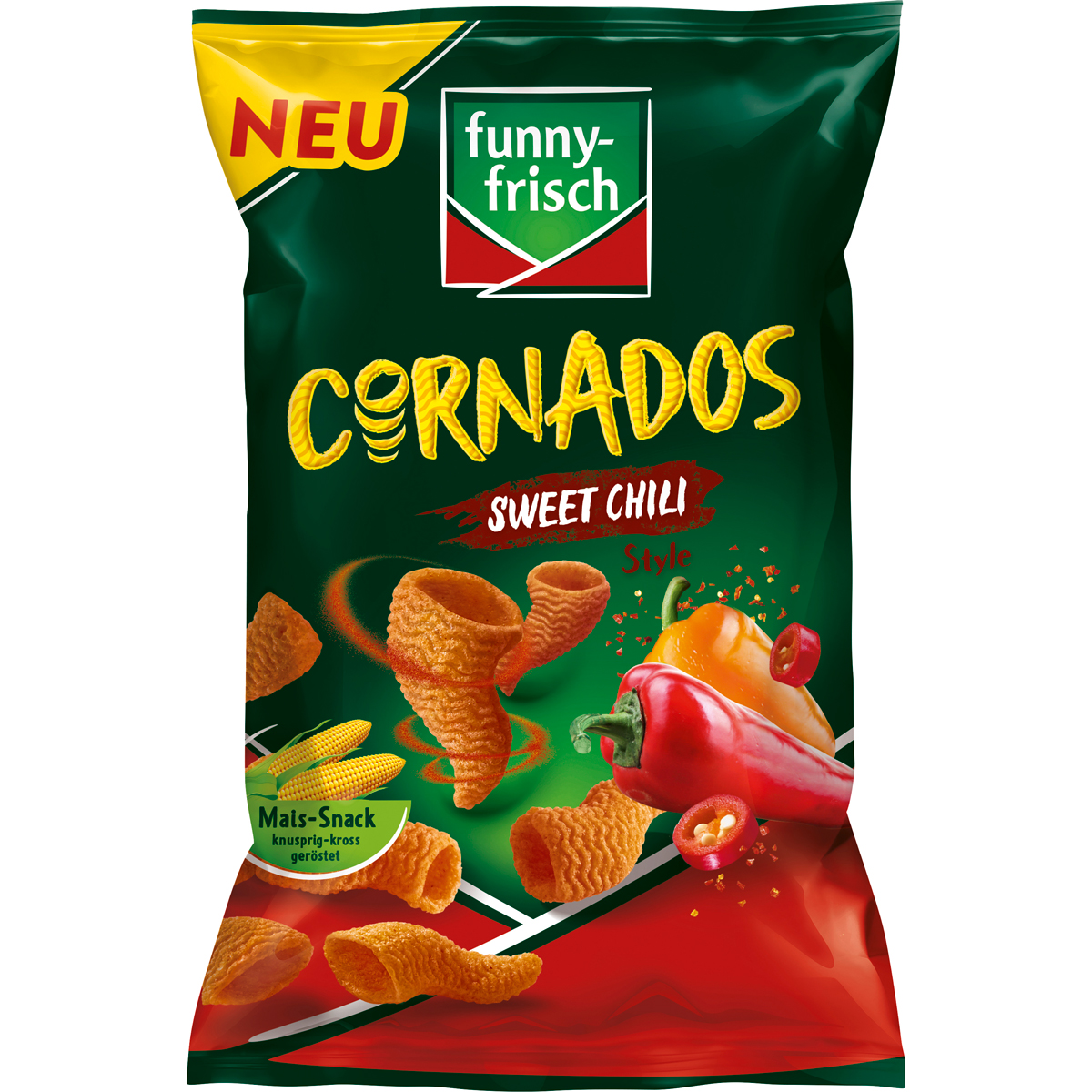 funny frisch Cornados Sweet Chili Maissnack mit Sweet Chili 80g
