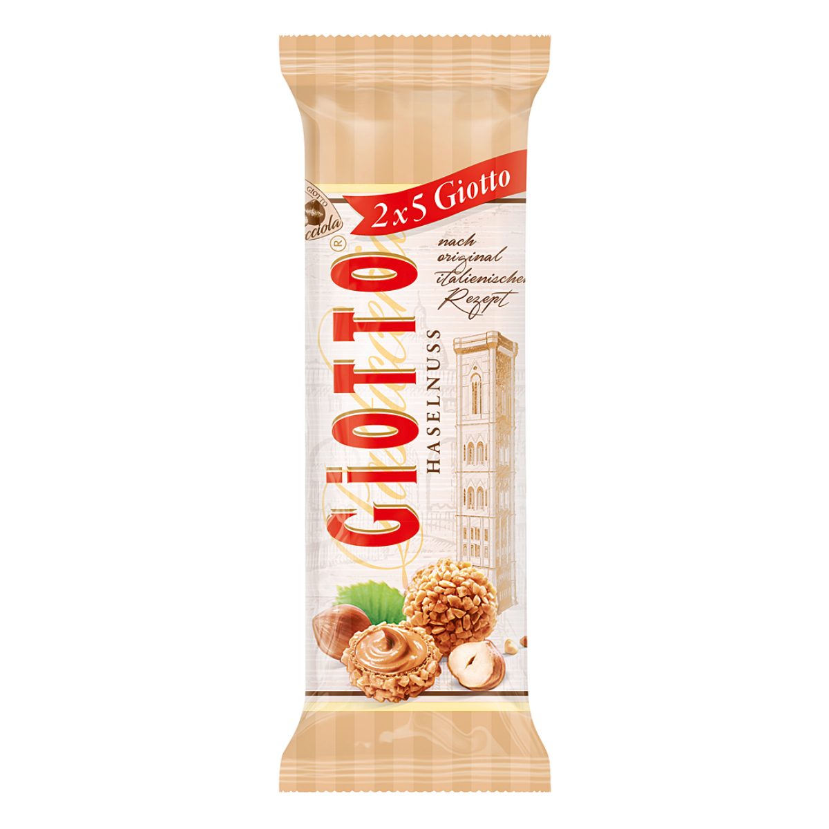 Giotto Haselnuss 2 Stangen Gefüllte Haselnuss Gebäckspezialität 43g