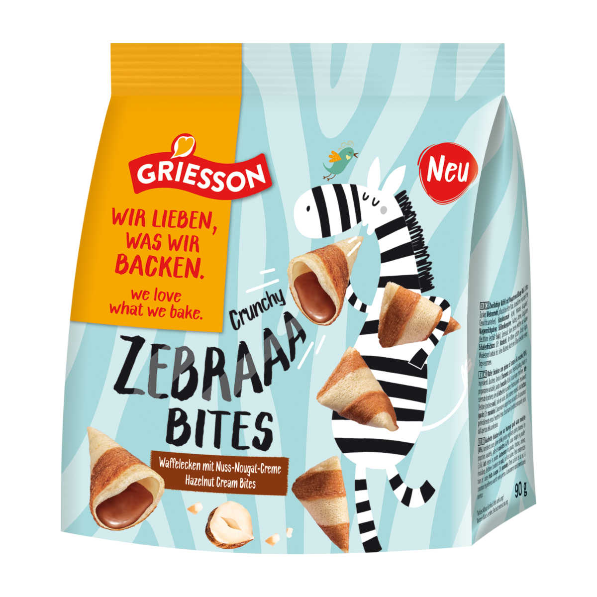 Griesson De Beukelaer Zebraaa Bites mit Nougatcremefüllung 90g