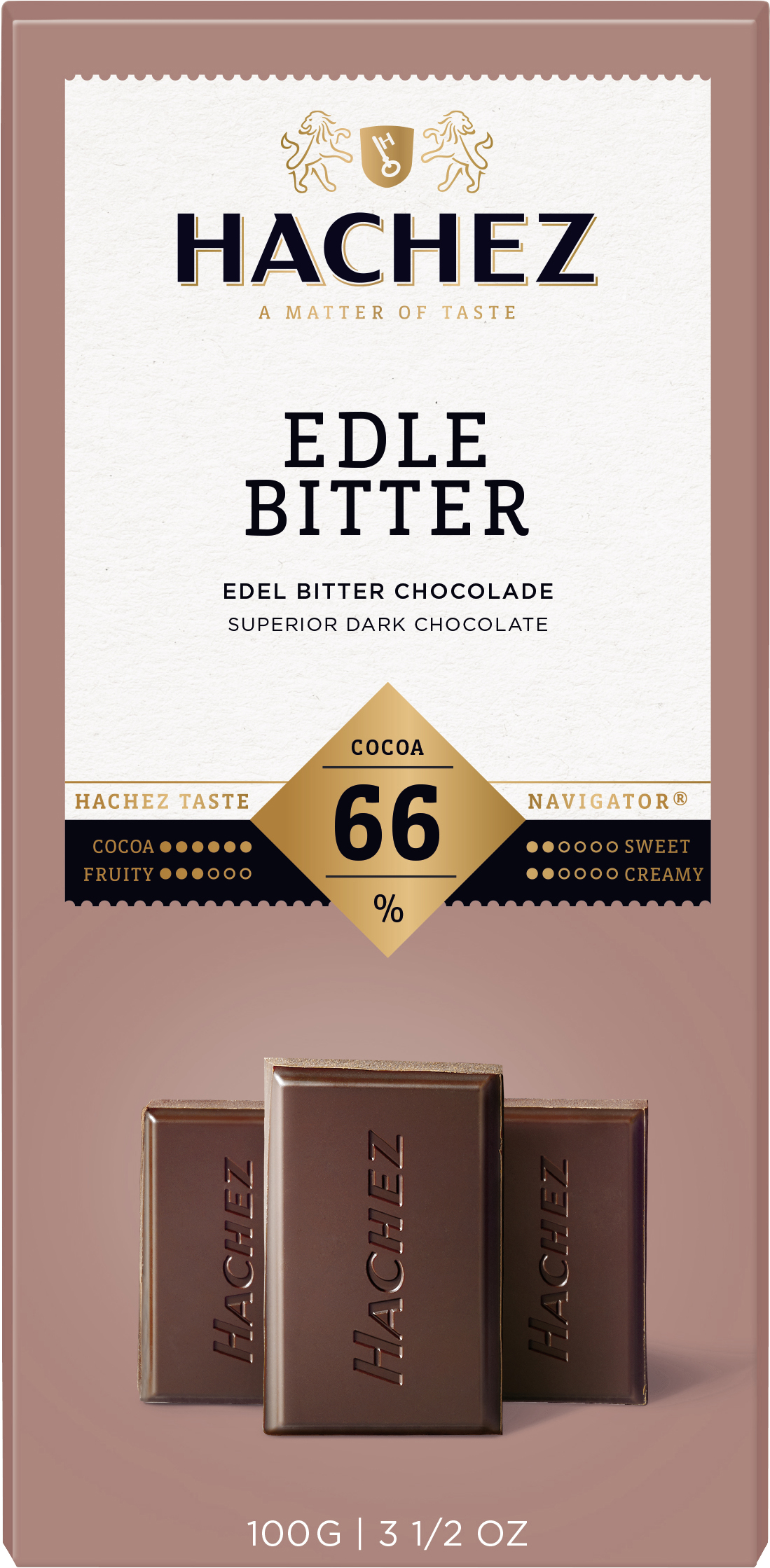Hachez Edel Bitter Schokoladen Tafel mit einem Hauch Vanille 100g