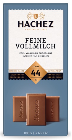 Hachez Schokolade Feine Vollmilch mit 44% Kakao Füllung 100g