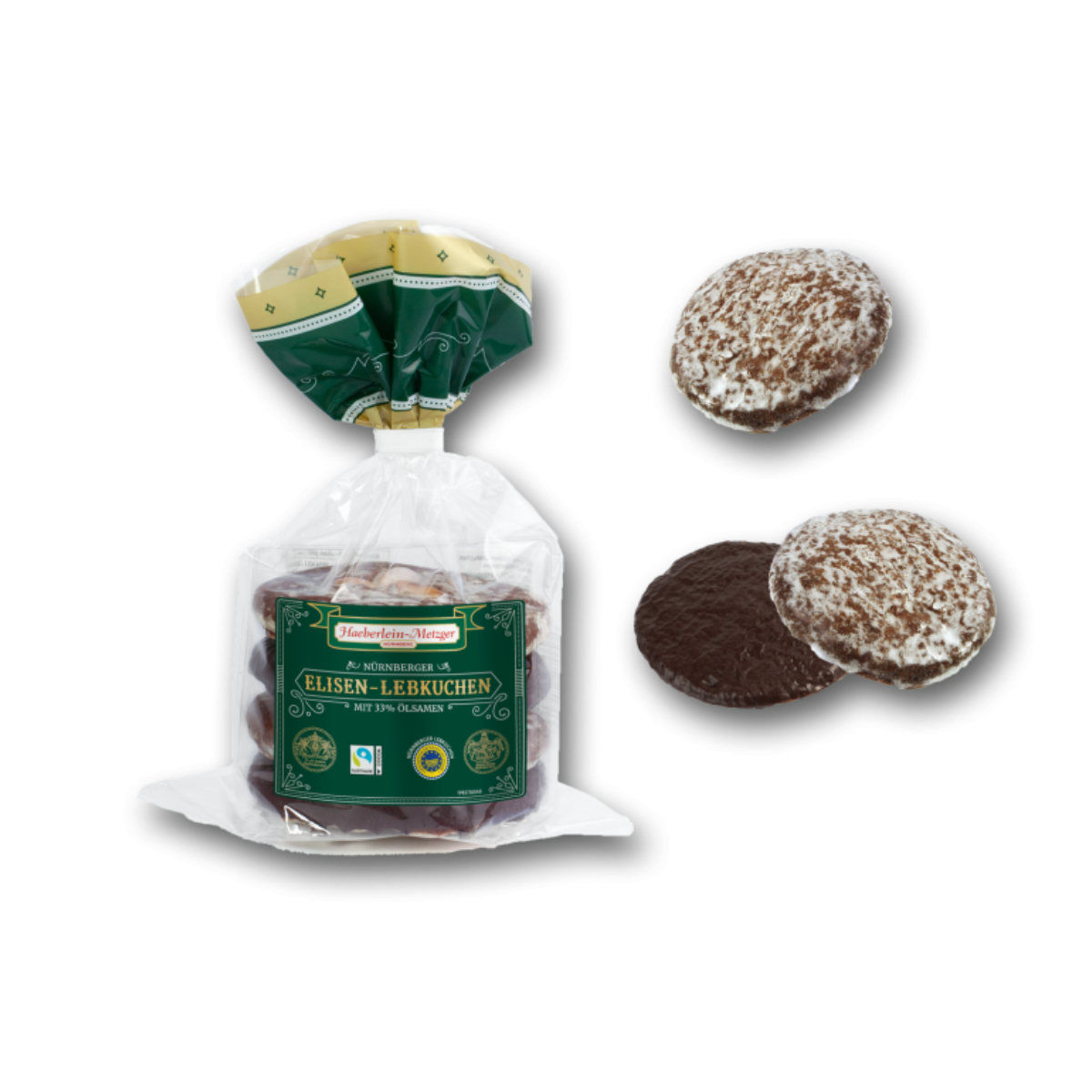 Haeberlein Oblaten Elisen Lebkuchen glasiert und schokoliert 300g