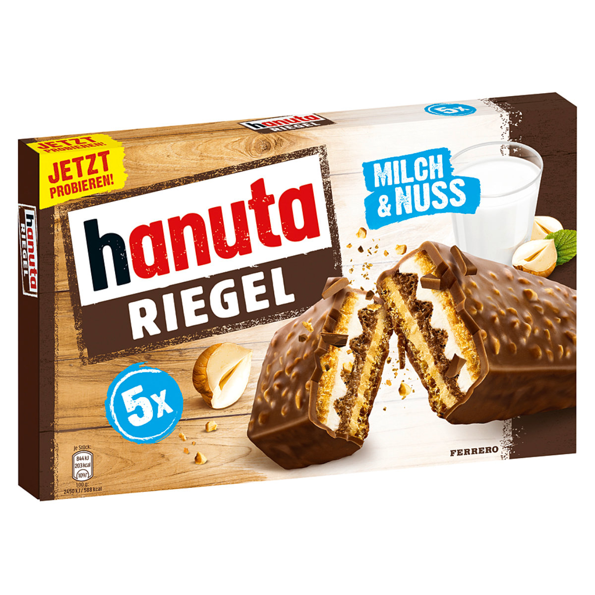 Hanuta Riegel Waffel Riegel mit Haselnussmagermilchcreme 173g