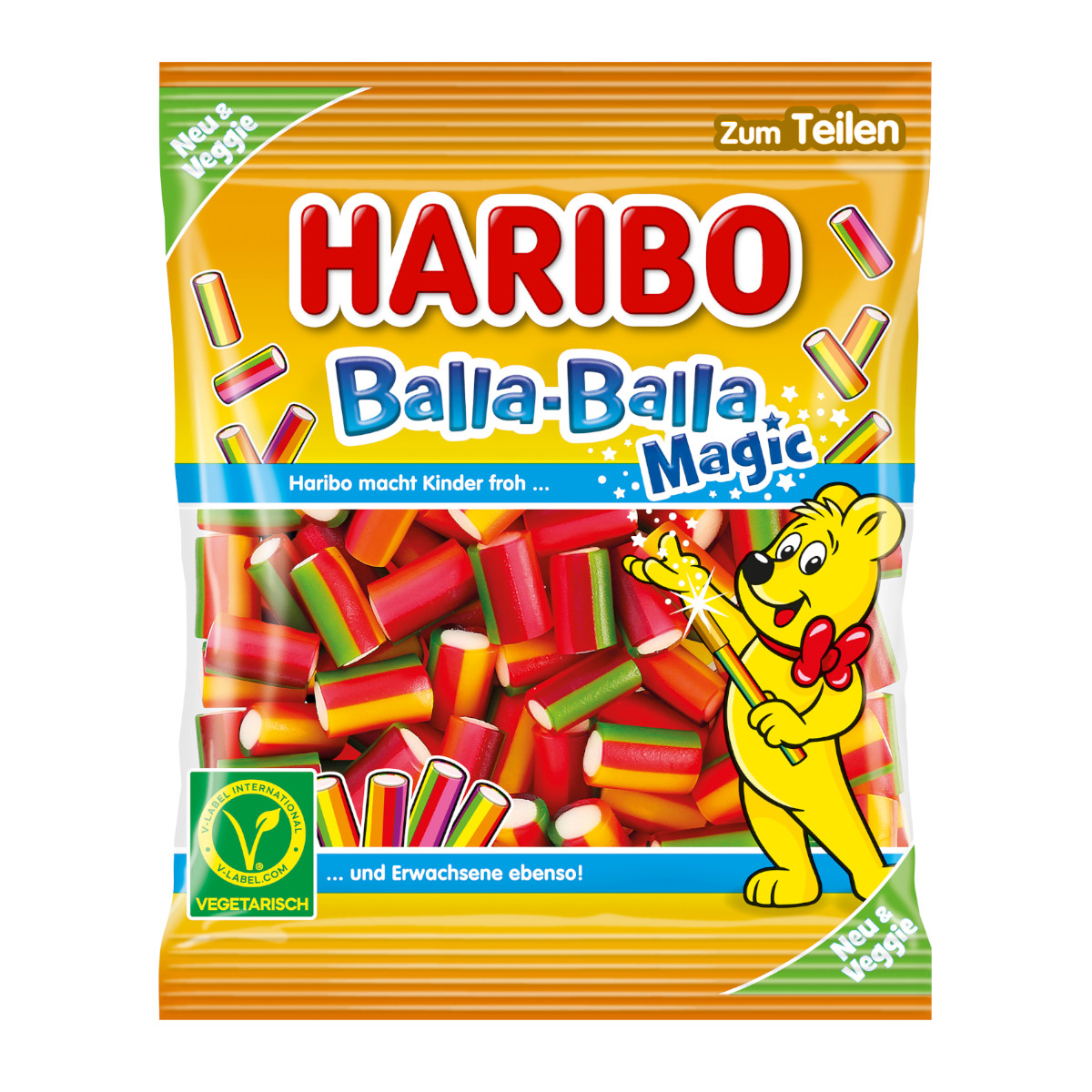 Haribo Balla Balla Magic Fruchtgummi intensiver Geschmack Beutel 160g