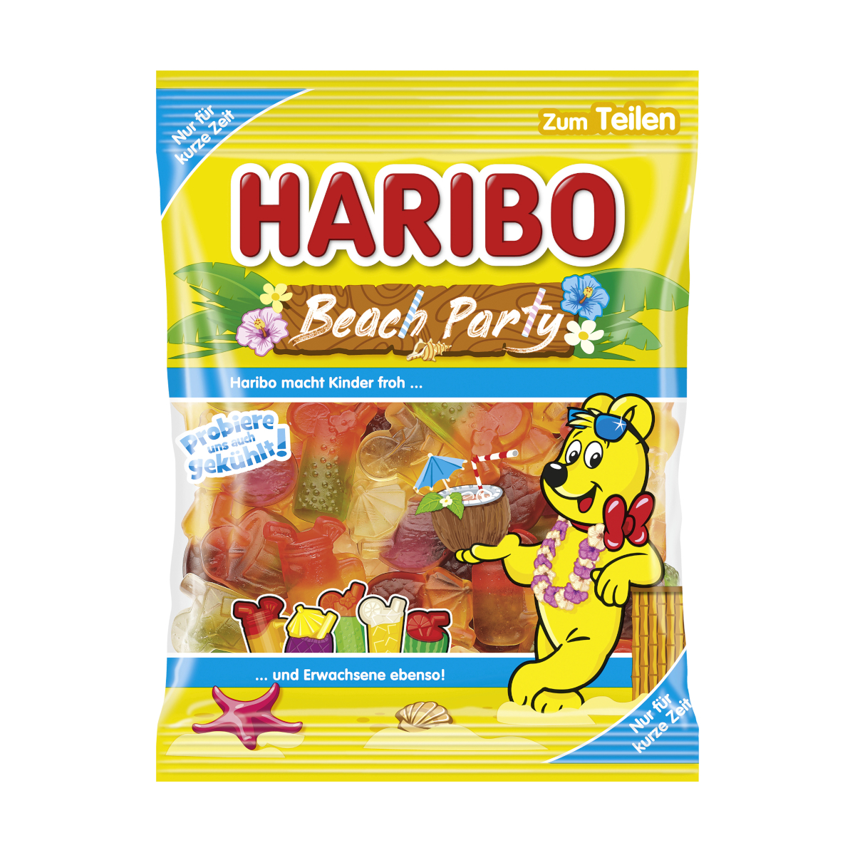 Haribo Beach Party Fruchtgummi fruchtiger Geschmack Packung 175g