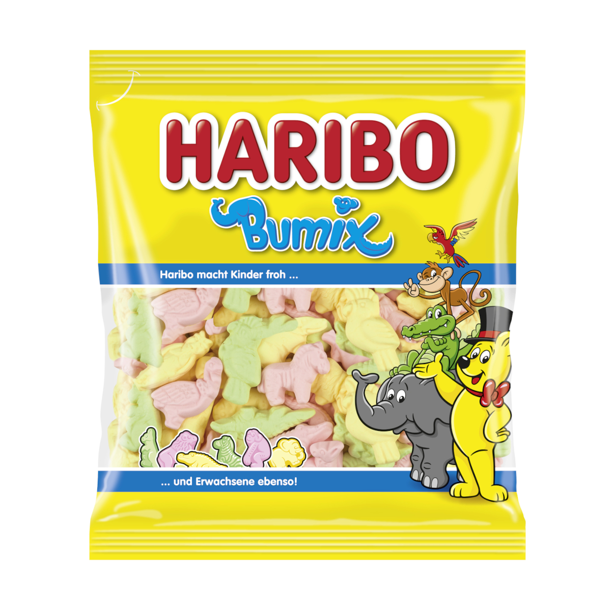Haribo Bumix fruchtige bunte Schaumzucker-Figuren Packung 175g