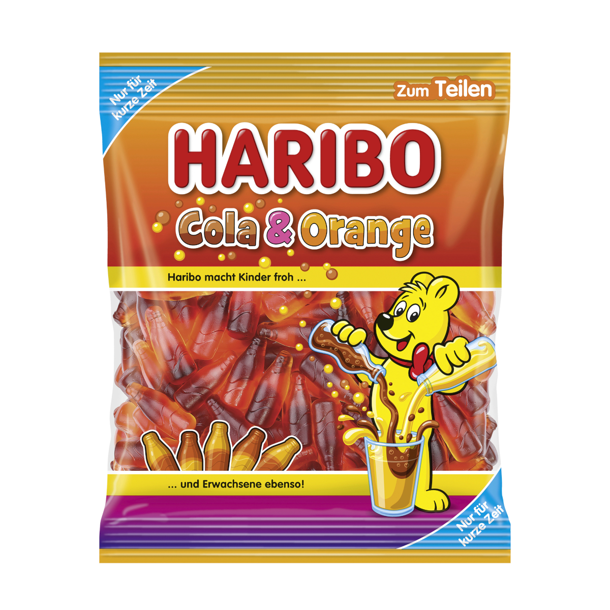 Haribo Cola und Orange Fruchtgummi fruchtiger Geschmack 175g
