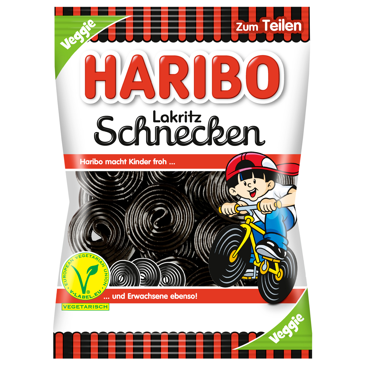 Haribo Lakritz Schnecken der Süßholzwurzel Klassiker Veggie 175g