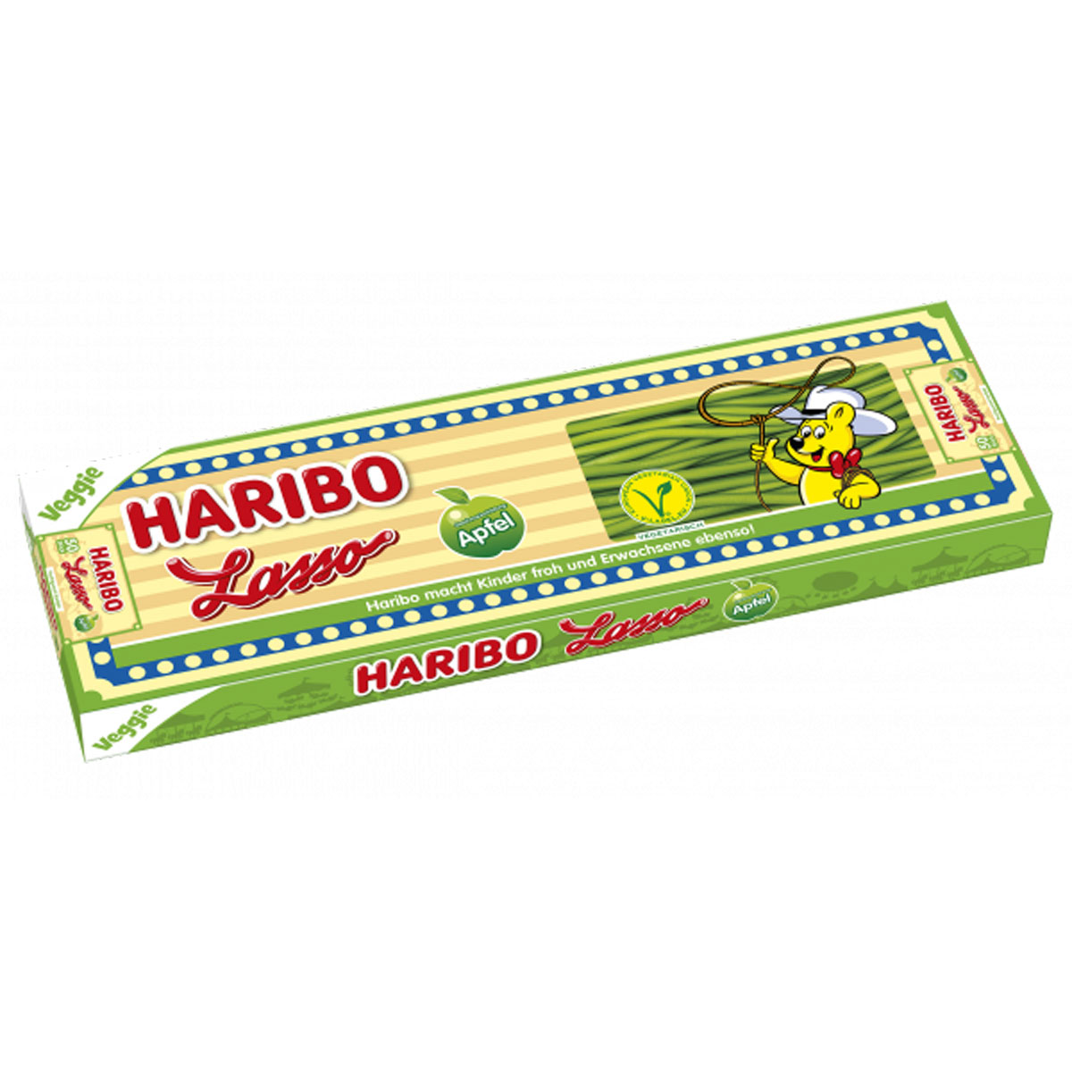 Haribo Lasso Apfel veggie mit Apfelgeschmack und Konfektfüllung 3500g