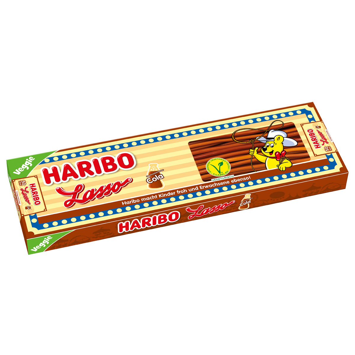 Haribo Lasso Cola veggie Fruchtgummi Kabel mit Konfektfüllung 3500g