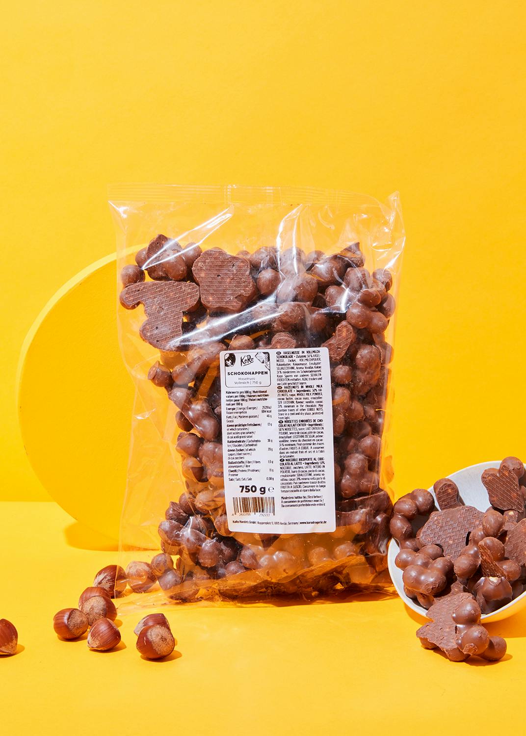 Hazelnut milk chocolate bites 750g