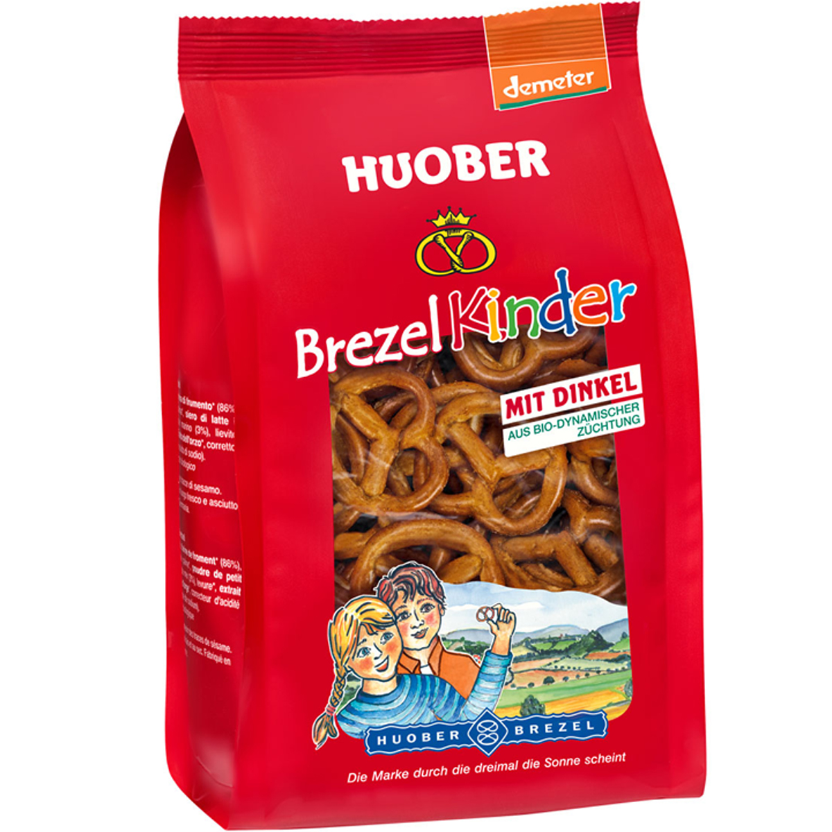 Huober Bio Brezel Kinder aus Dinkel knuspriges Laugengebäck 125g