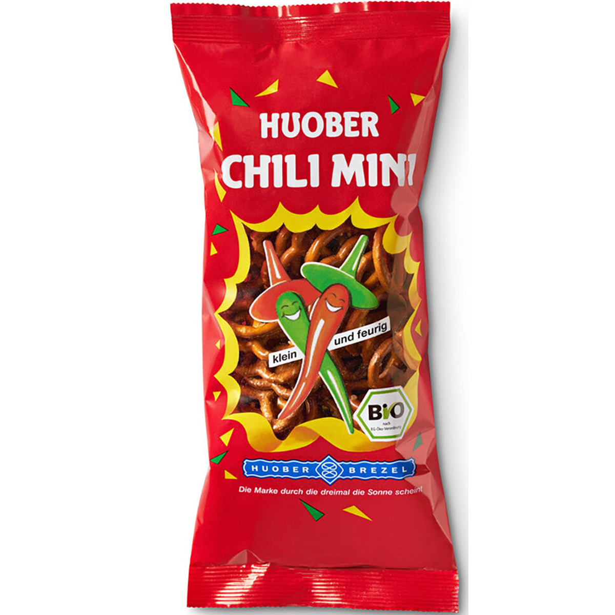 Huober Bio knusprig scharf gewürzte Chili Mini Brezel Original 75g