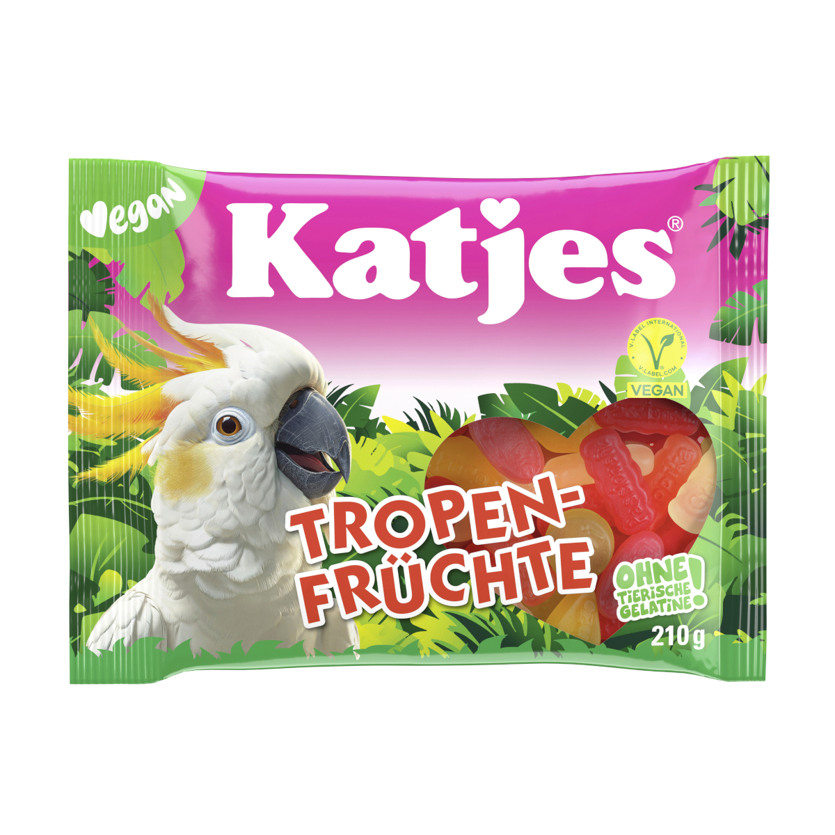 Katjes Tropen Früchte Fruchtgummi vegan tropischer Geschmack 210g