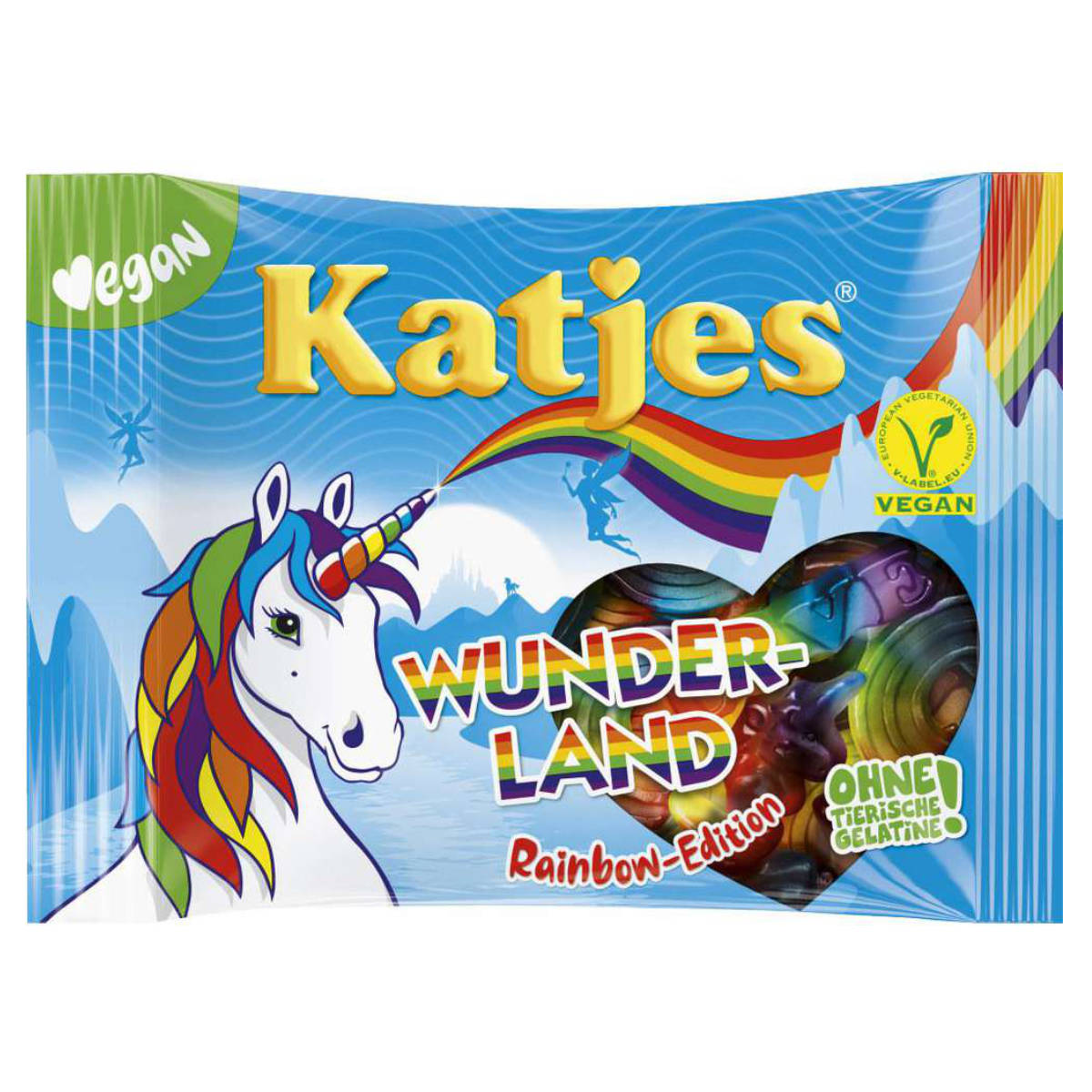 Katjes Wunderland Rainbow Edition veganer Fruchtgummi 175 g 