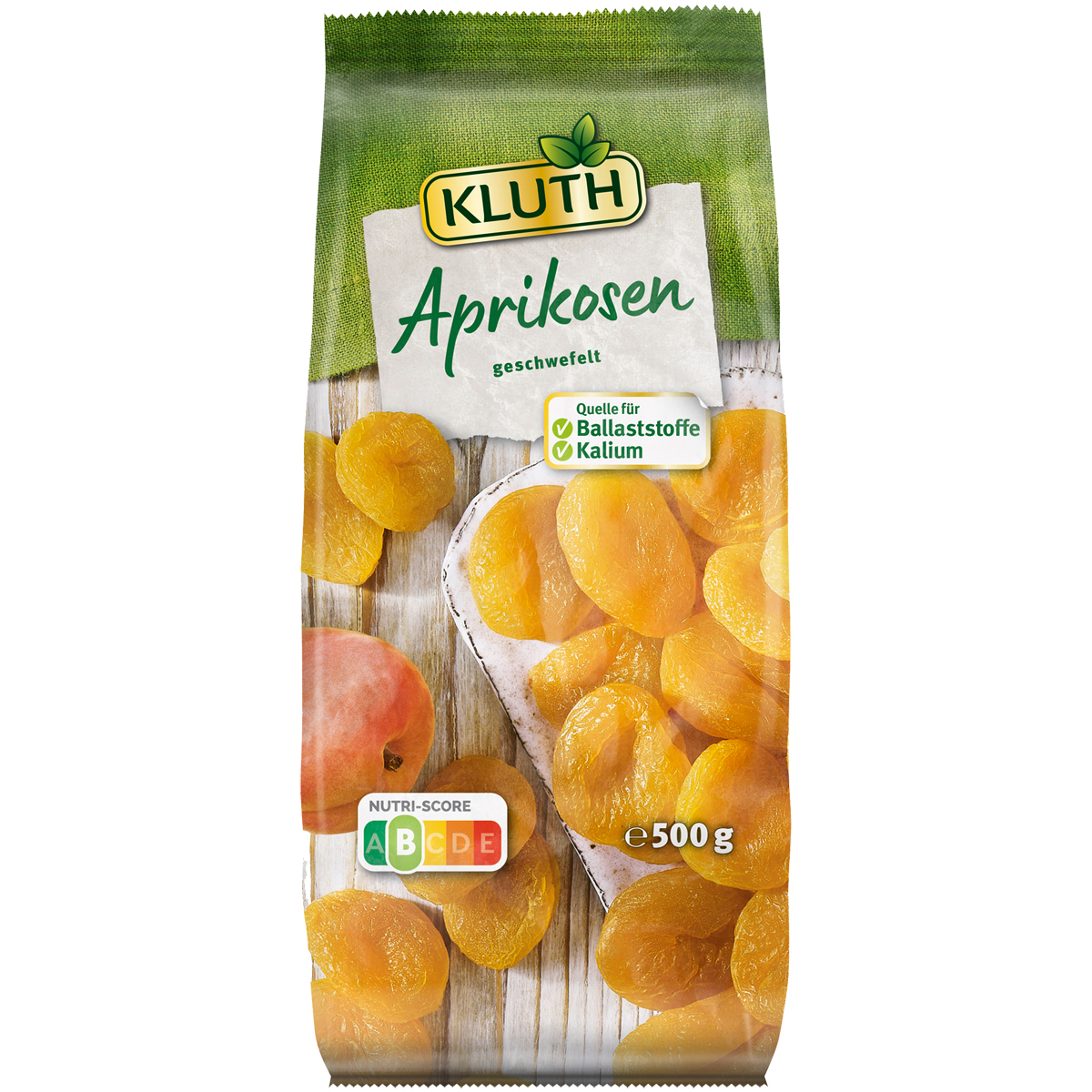 Kluth Aprikosen geschwefelt Kaliumreich Premium Qualität 500g