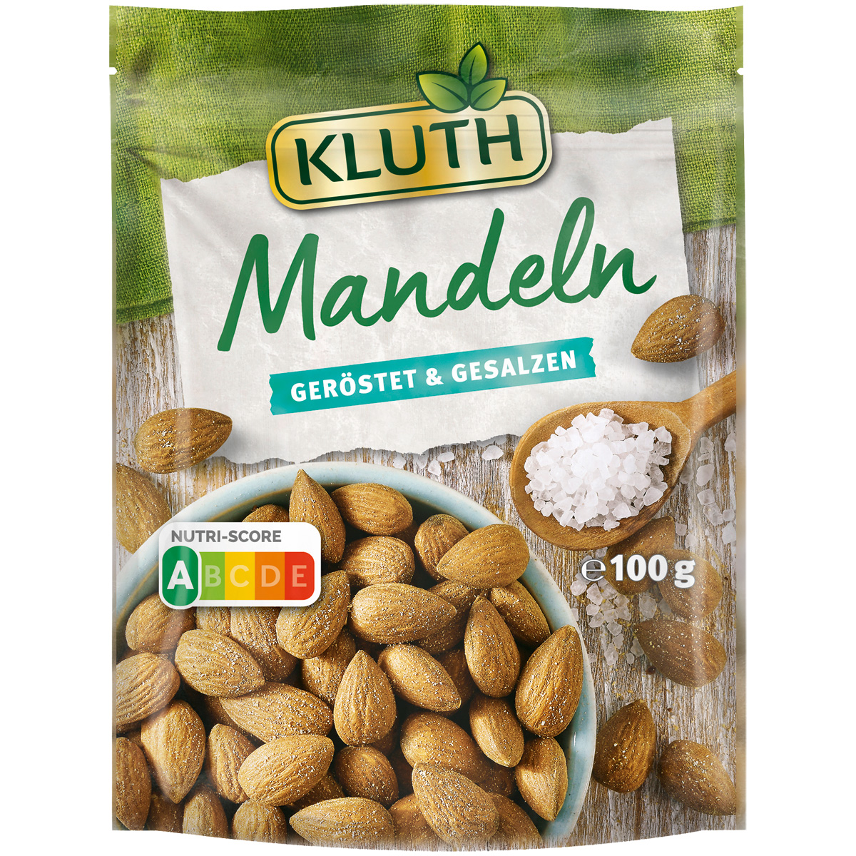 Kluth Mandeln geröstet und gesalzen Snack Premium Qualität 100g