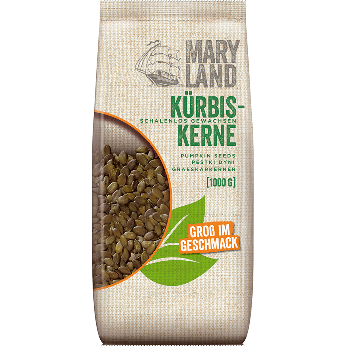 KLUTH Maryland Kürbiskerne Naturkost Schalenlos gewachsen 1000g