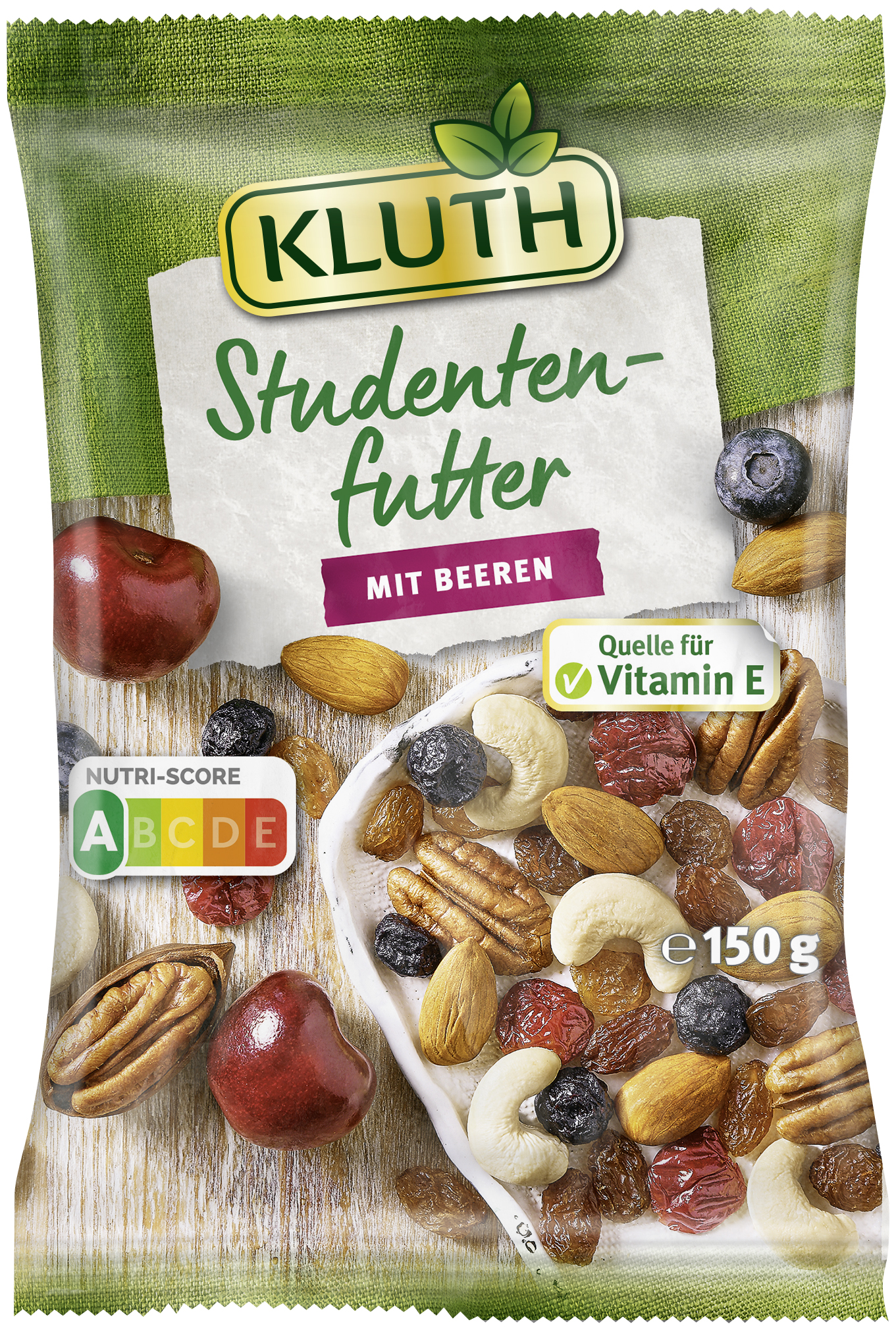Kluth Studentenfutter mit Beeren 150g fruchtig nussiger Energiemix