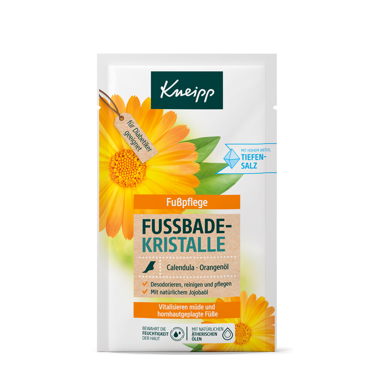 Kneipp Fussbadekristalle mit Calendula und Orangenöl pflegend 40g