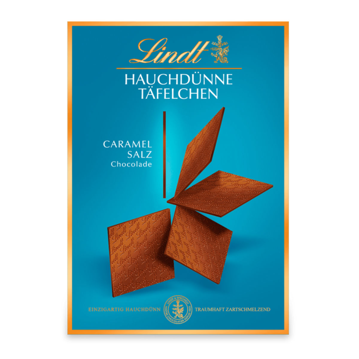  Lindt Hauchdünne Täfelchen Caramel und Salz Schokolade 125g